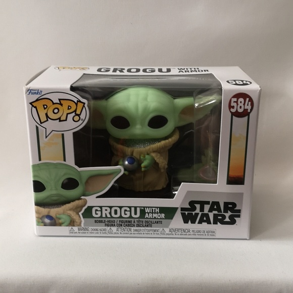Brand New in Box Funko Pop Star Wars Grogu w/ Armor Collectible Figurine *glows* - Picture 1 of 5